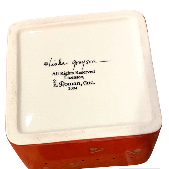 💠 Ceramic Cat Attitude trinket container - Picture 5 of 5